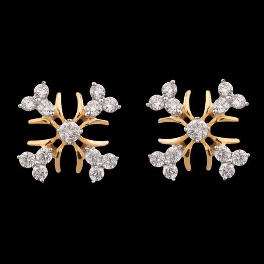 14K Yellow Gold Diamond Earrings - 0.39ct VS-GH
