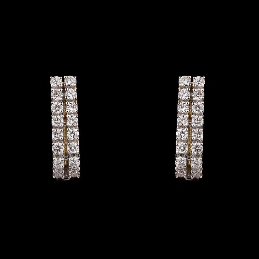 18K Rose Gold Diamond Earrings - 0.452ct VS-EF