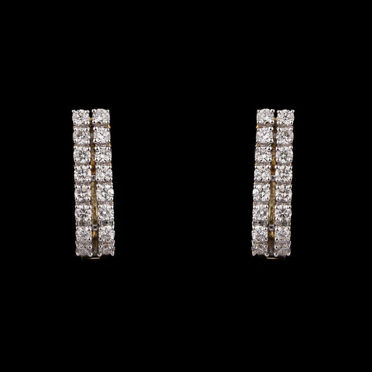 18K Rose Gold Diamond Earrings - 0.452ct VS-EF