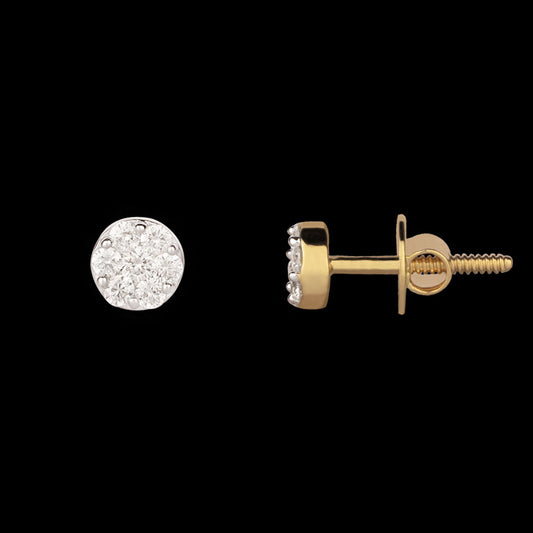 14K Yellow Gold Diamond Earrings - 0.34ct SI-GH