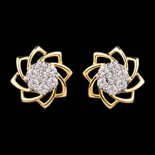 14K Yellow Gold Diamond Earrings - 0.34ct SI-IJ