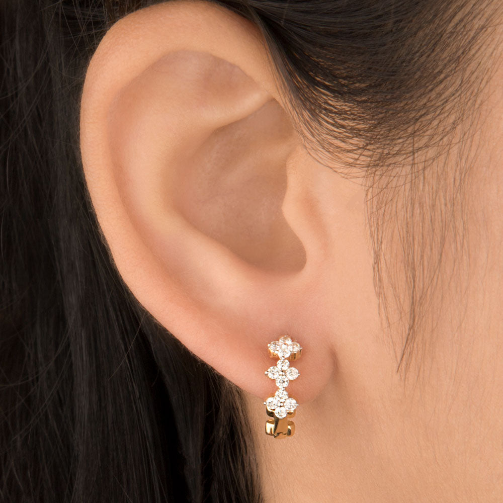 14K Yellow Gold Diamond Earrings - 0.439ct VS-GH