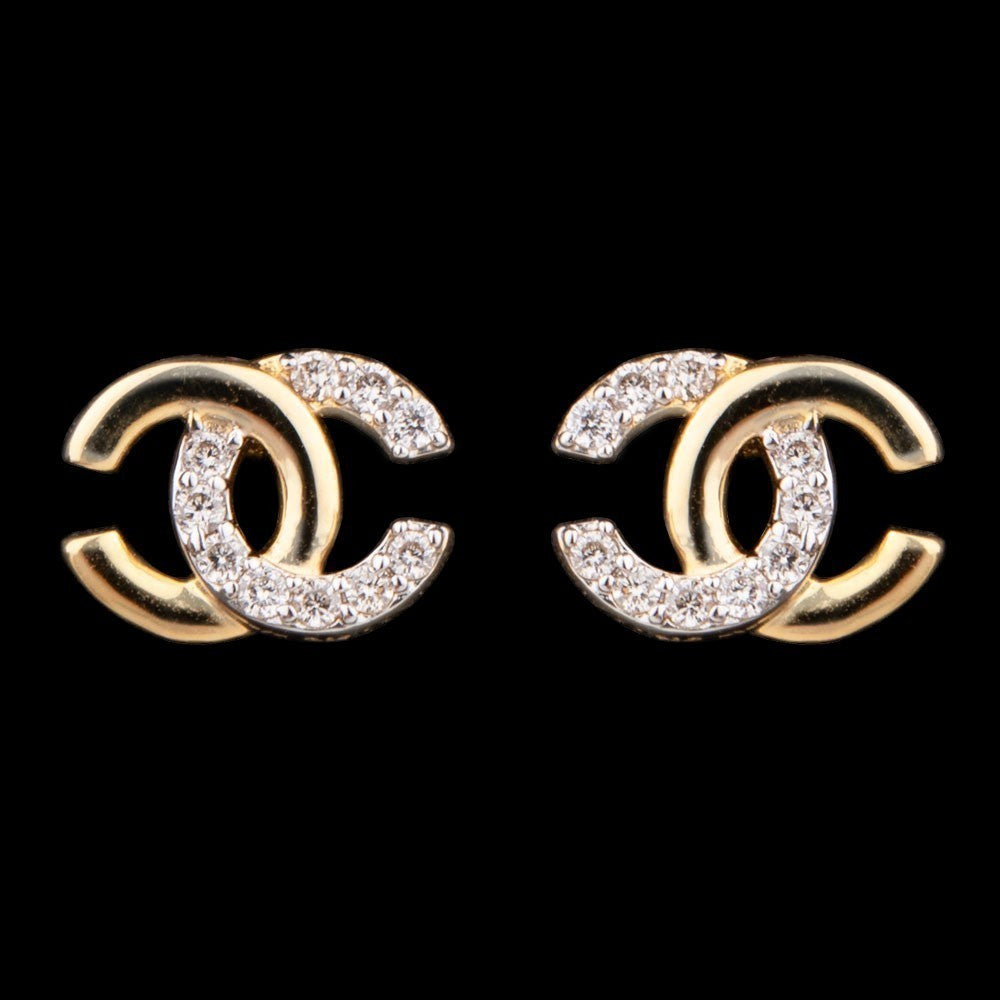 14K Yellow Gold Diamond Earrings - 0.14ct SI-IJ