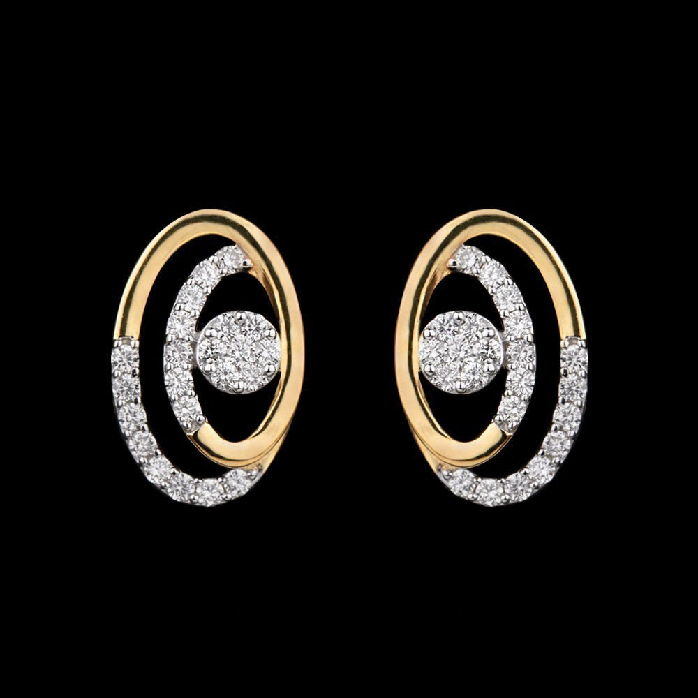 14K Yellow Gold Diamond Earrings - 0.54ct SI-IJ