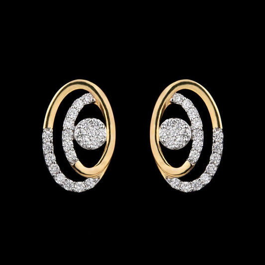 14K Yellow Gold Diamond Earrings - 0.54ct SI-IJ