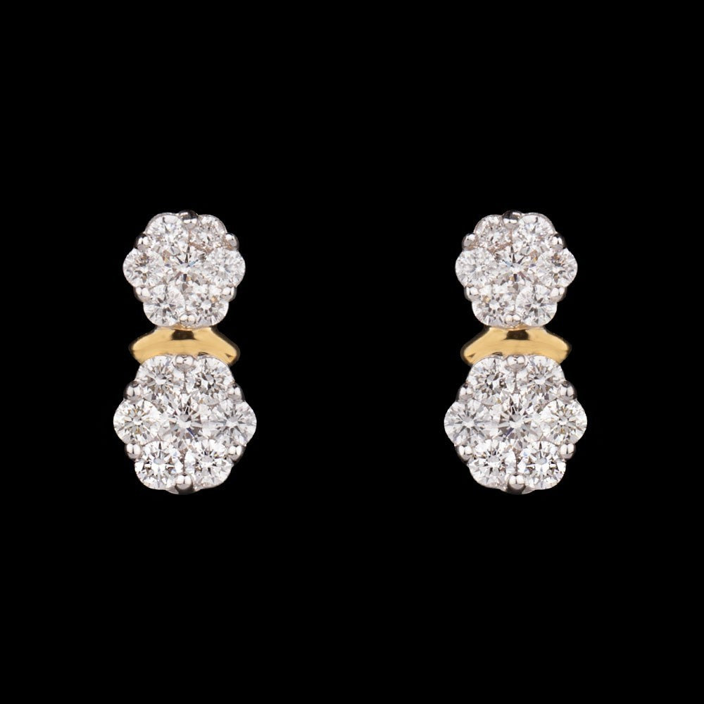 14K Yellow Gold Diamond Earrings - 0.57ct VS-GH