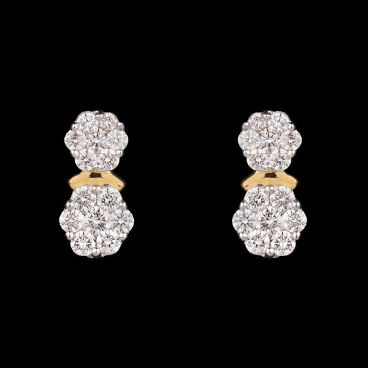 14K Yellow Gold Diamond Earrings - 0.57ct VS-GH