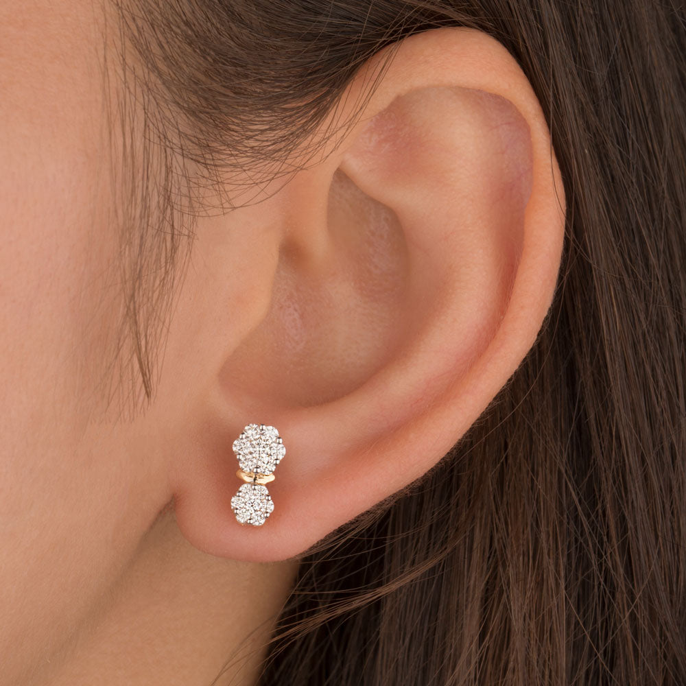 14K Yellow Gold Diamond Earrings - 0.57ct VS-GH