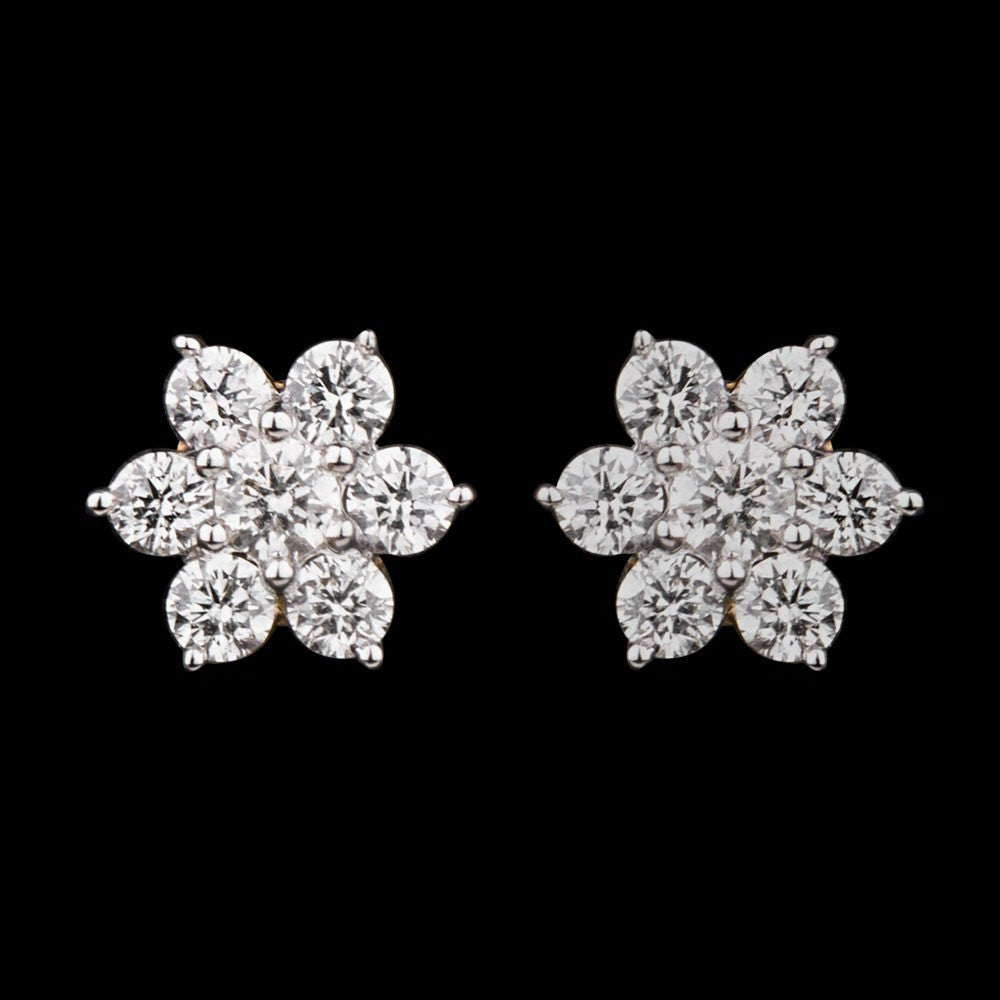 18K Yellow Gold Diamond Earrings - 0.383ct VVS-VS-GH
