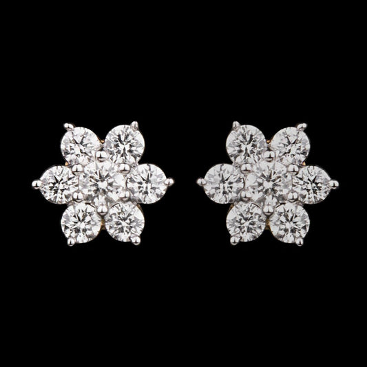 18K Yellow Gold Diamond Earrings - 0.383ct VVS-VS-GH