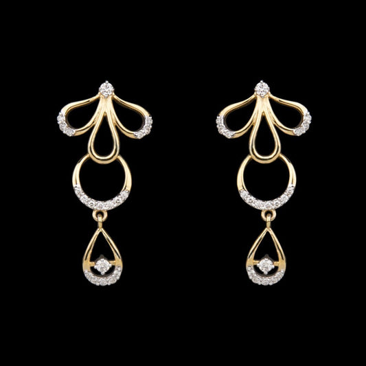 14K Yellow Gold Diamond Earrings - 0.24ct SI-IJ