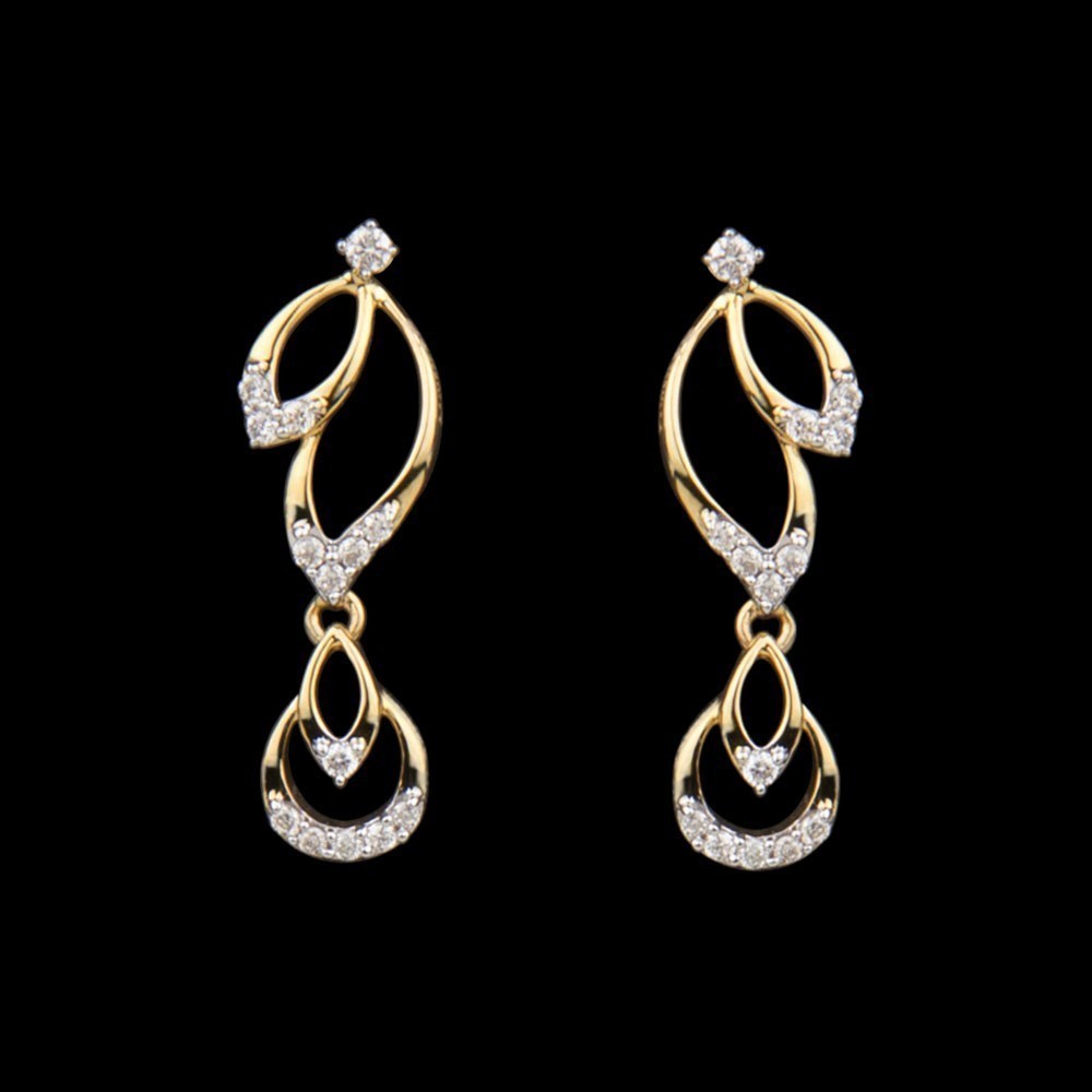 14K Yellow Gold Diamond Earrings - 0.16ct SI-IJ