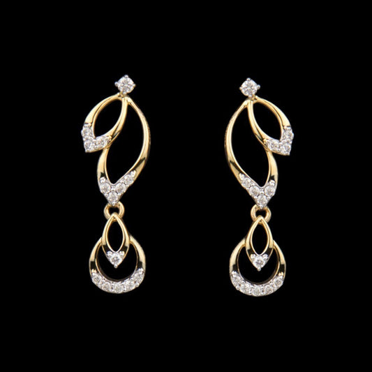 14K Yellow Gold Diamond Earrings - 0.16ct SI-IJ