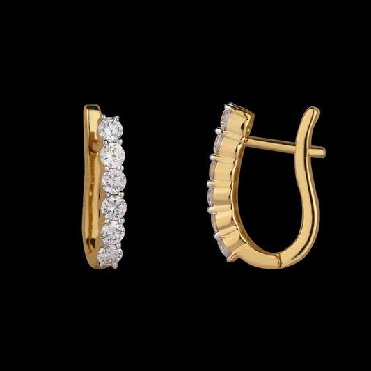 14K Yellow Gold Diamond Earrings - 0.81ct VVS-VS-HI