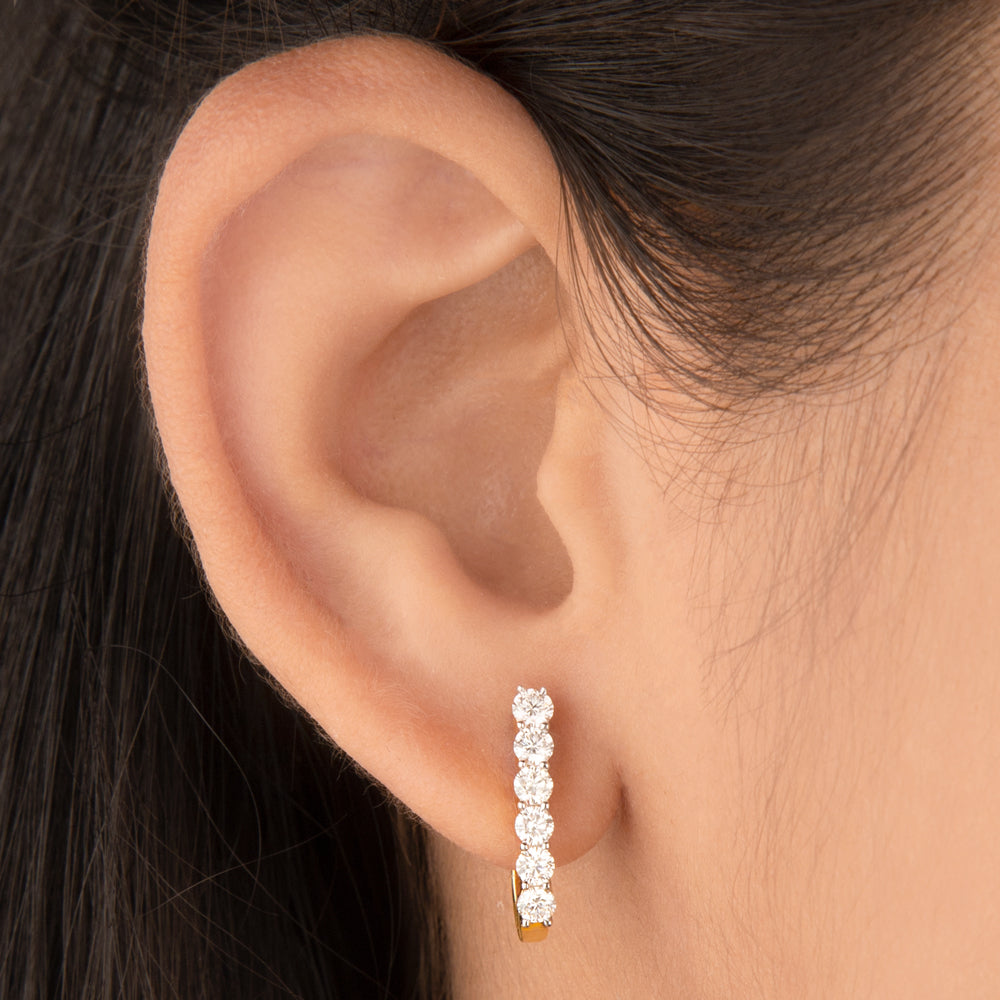 14K Yellow Gold Diamond Earrings - 0.81ct VVS-VS-HI