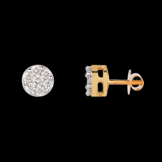 14K Yellow Gold Diamond Earrings - 0.2ct SI-GH