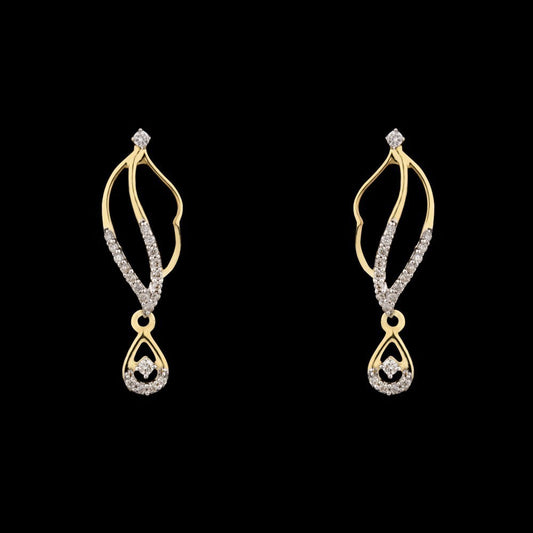 14K Yellow Gold Diamond Earrings - 0.16ct SI-IJ