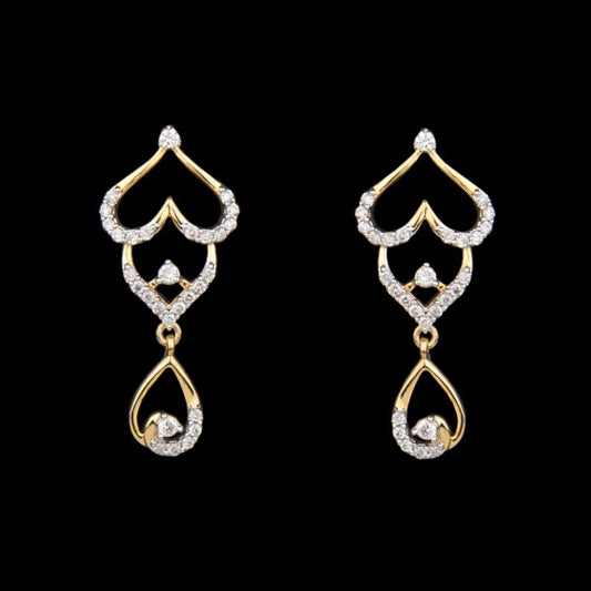 14K Yellow Gold Diamond Earrings - 0.22ct SI-IJ