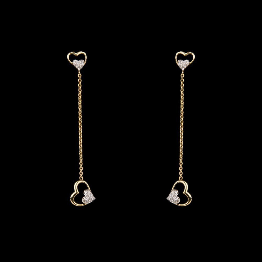 14K Yellow Gold Diamond Earrings - 0.16ct SI-IJ