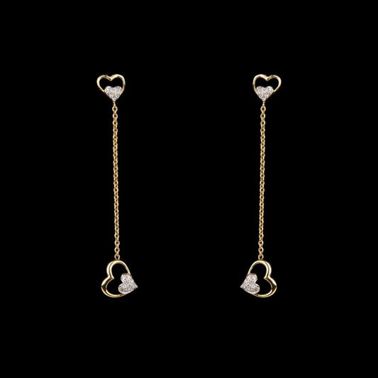 14K Yellow Gold Diamond Earrings - 0.16ct SI-IJ
