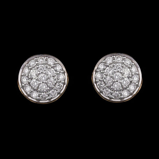 18K Yellow Gold Diamond Earrings - 0.5ct VS-FG