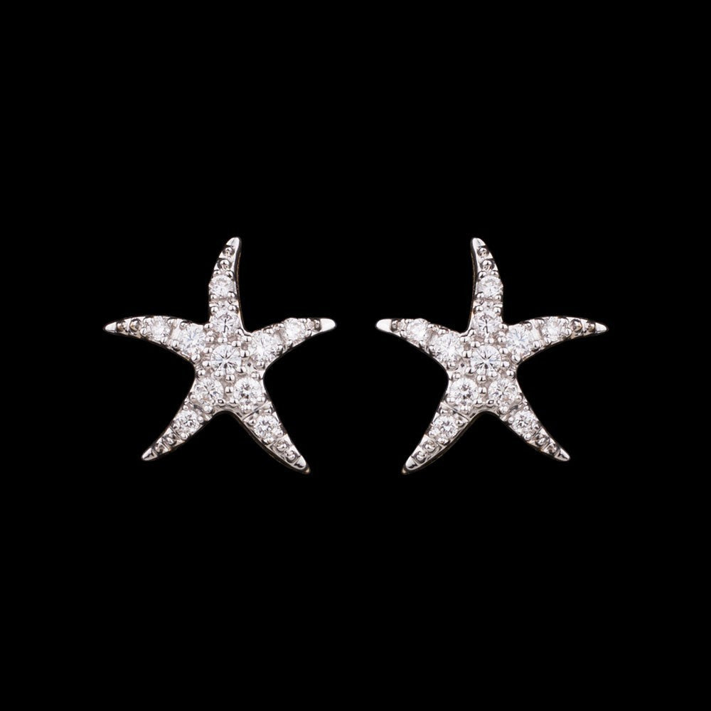 18K Yellow Gold Diamond Earrings - 0.16ct VS-GH