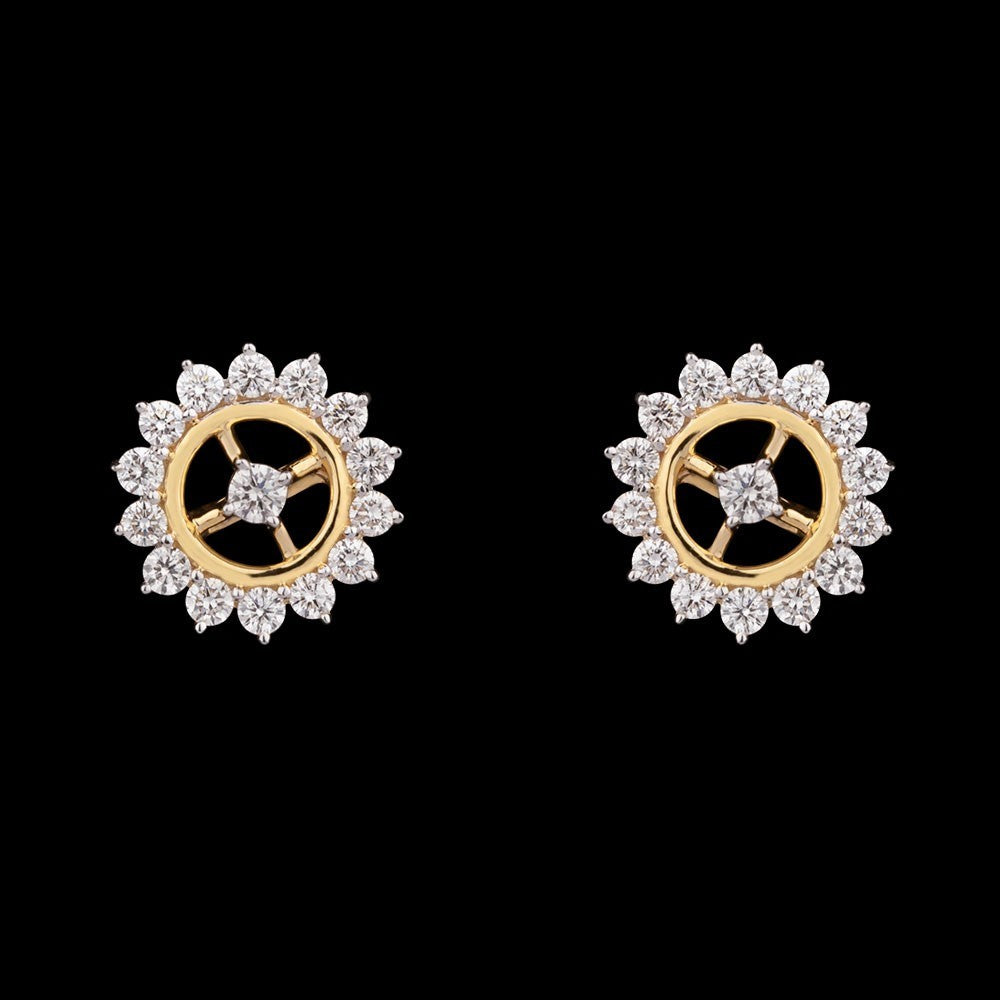 14K Yellow Gold Diamond Earrings - 0.5ct VS-GH