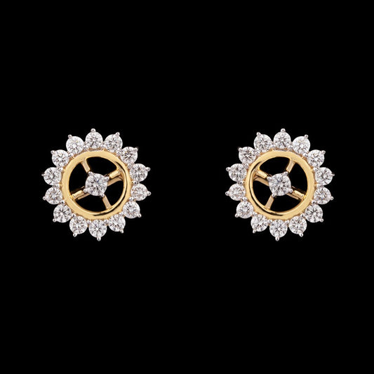 14K Yellow Gold Diamond Earrings - 0.5ct VS-GH