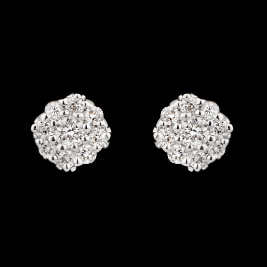 14K Yellow Gold Diamond Earrings - 0.08ct SI-IJ