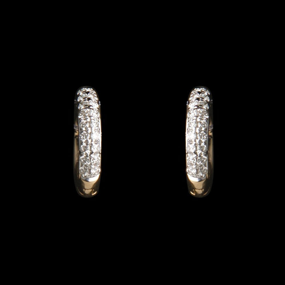 18K Yellow Gold Diamond Earrings - 0.267ct VVS-VS-IJ