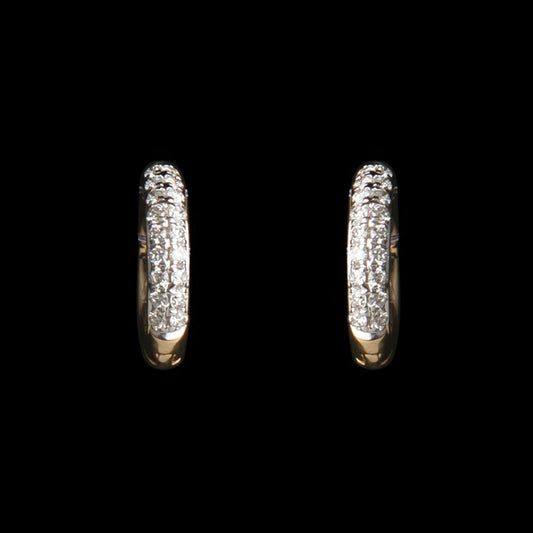 18K Yellow Gold Diamond Earrings - 0.267ct VVS-VS-IJ