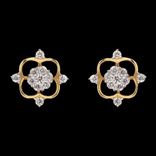 14K Yellow Gold Diamond Earrings - 0.28ct SI-IJ
