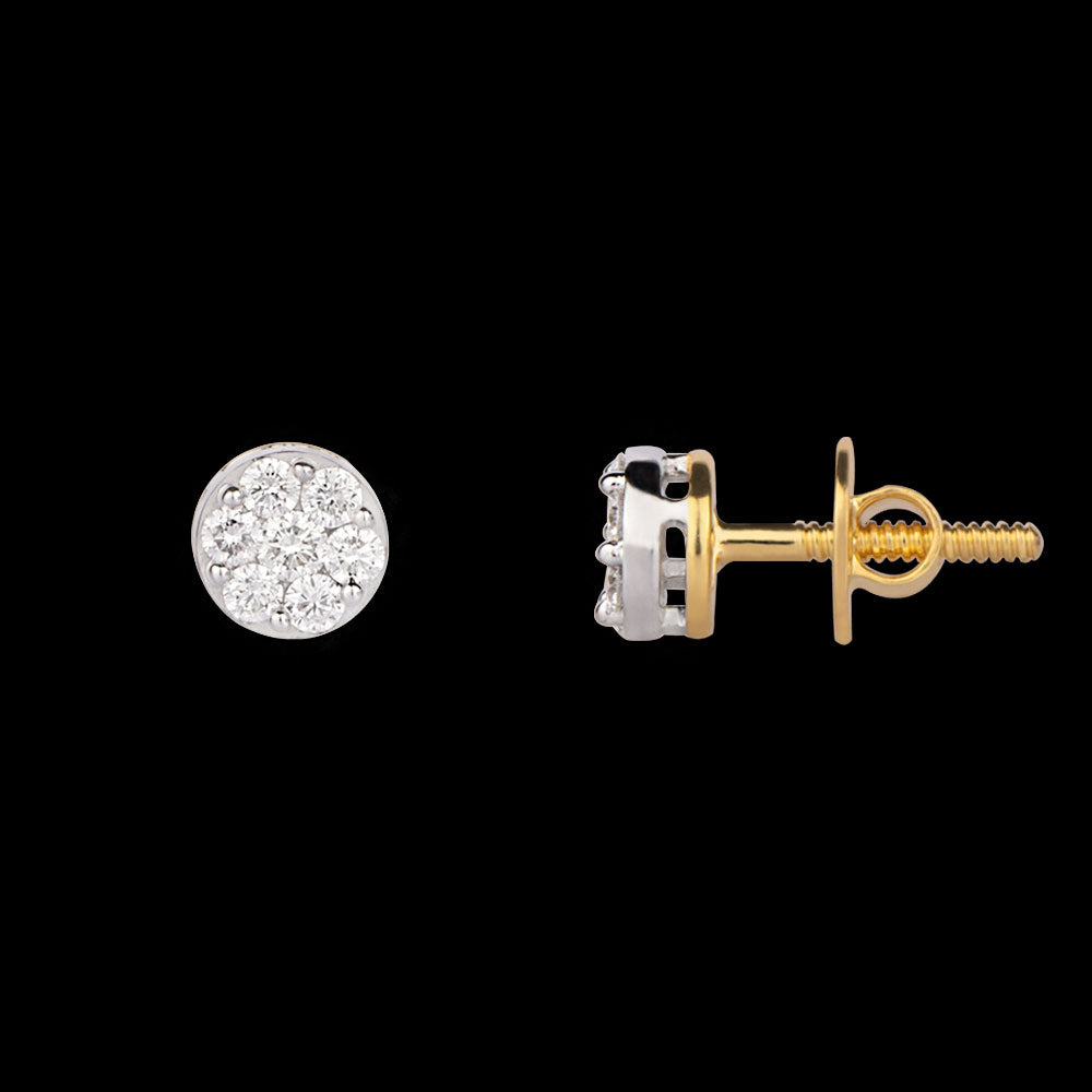 18K Yellow Gold Diamond Earrings - 0.334ct VVS-VS-GH
