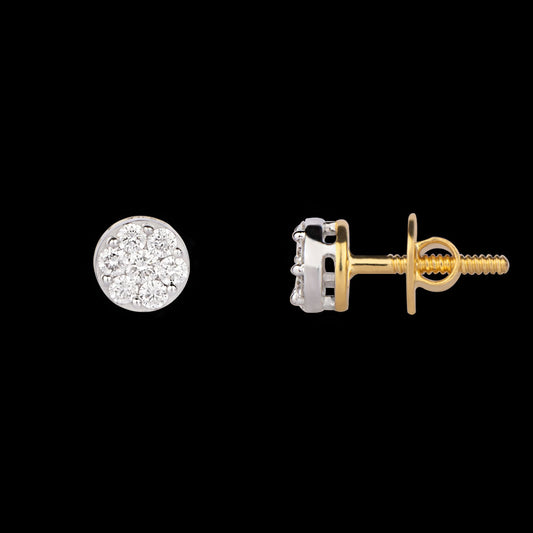 18K Yellow Gold Diamond Earrings - 0.334ct VVS-VS-GH