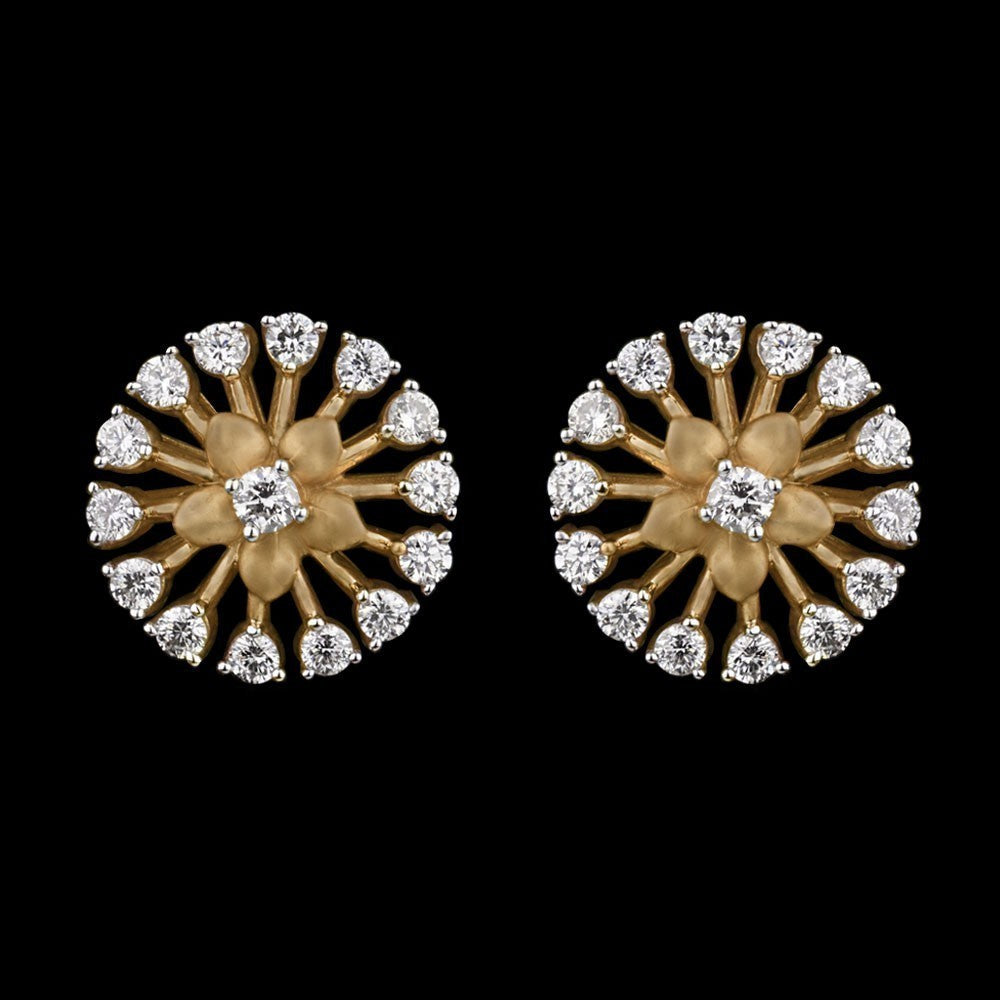 18K Yellow Gold Diamond Earrings - 0.508ct VVS-VS-GH