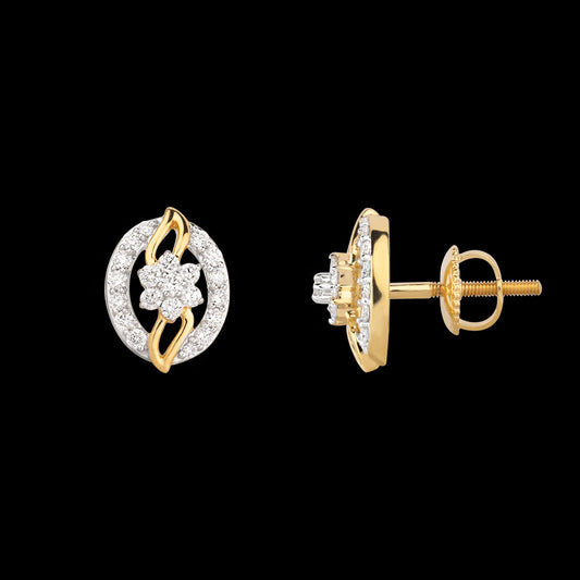 14K Yellow Gold Diamond Earrings - 0.51ct VVS-VS-EF