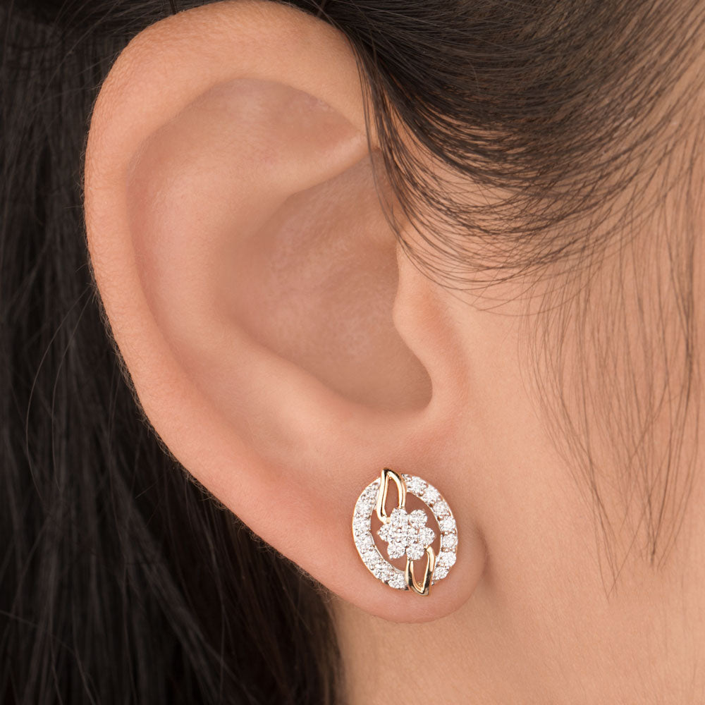 14K Yellow Gold Diamond Earrings - 0.51ct VVS-VS-EF