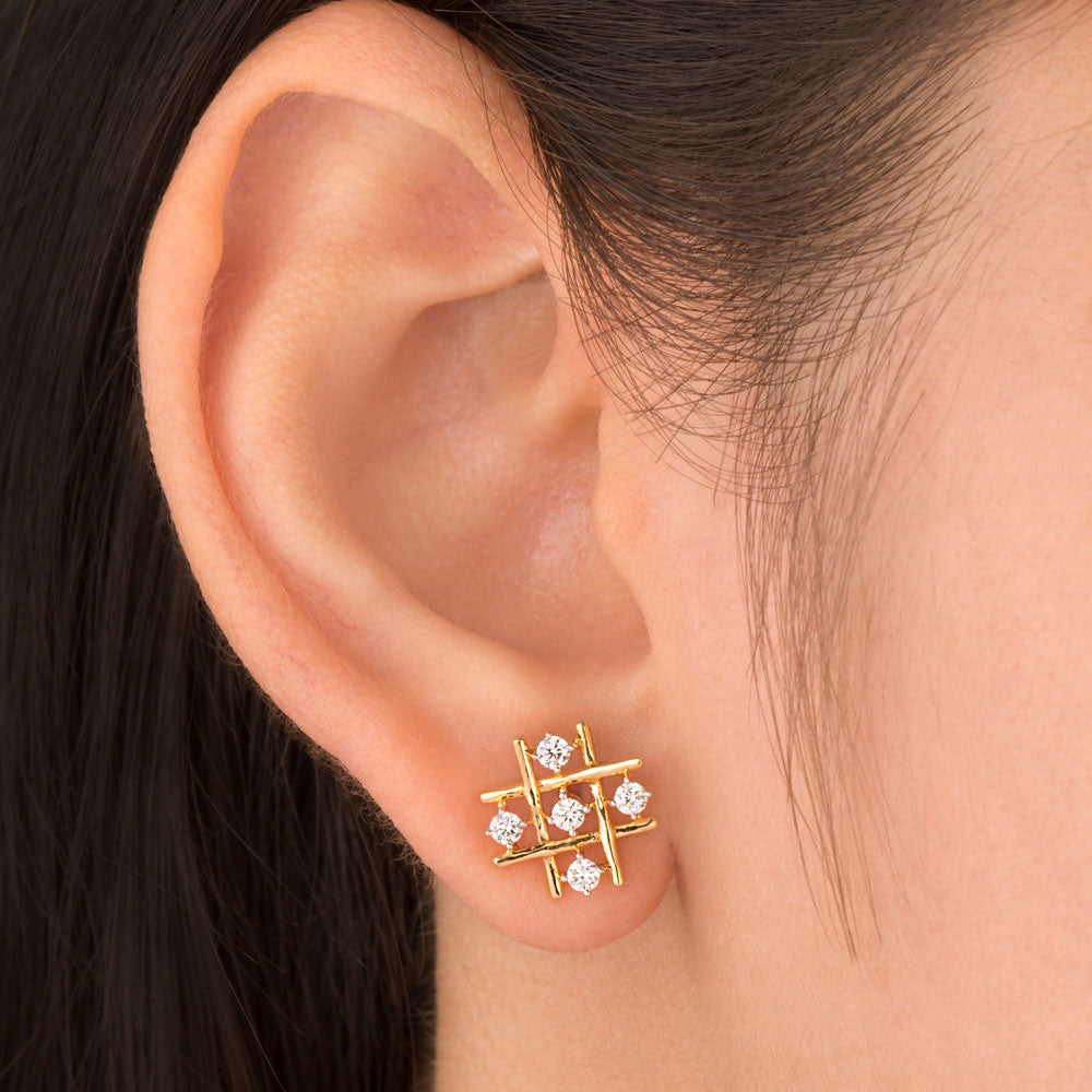 14K Rose Gold Diamond Earrings - 0.32ct VS-IJ