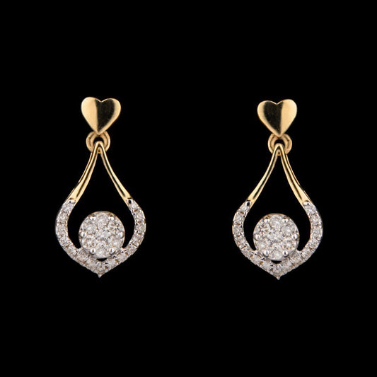 14K Yellow Gold Diamond Earrings - 0.21ct SI-IJ