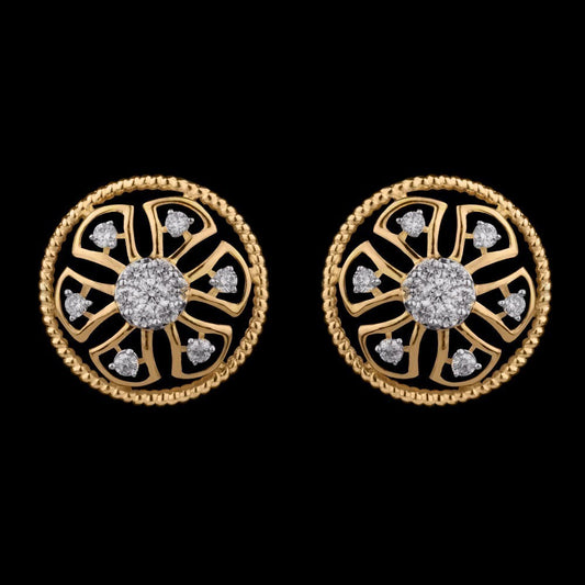 14K Yellow Gold Diamond Earrings - 0.27ct SI-IJ