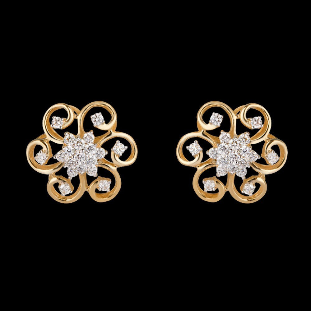 14K Yellow Gold Diamond Earrings - 0.61ct VVS-VS-HI