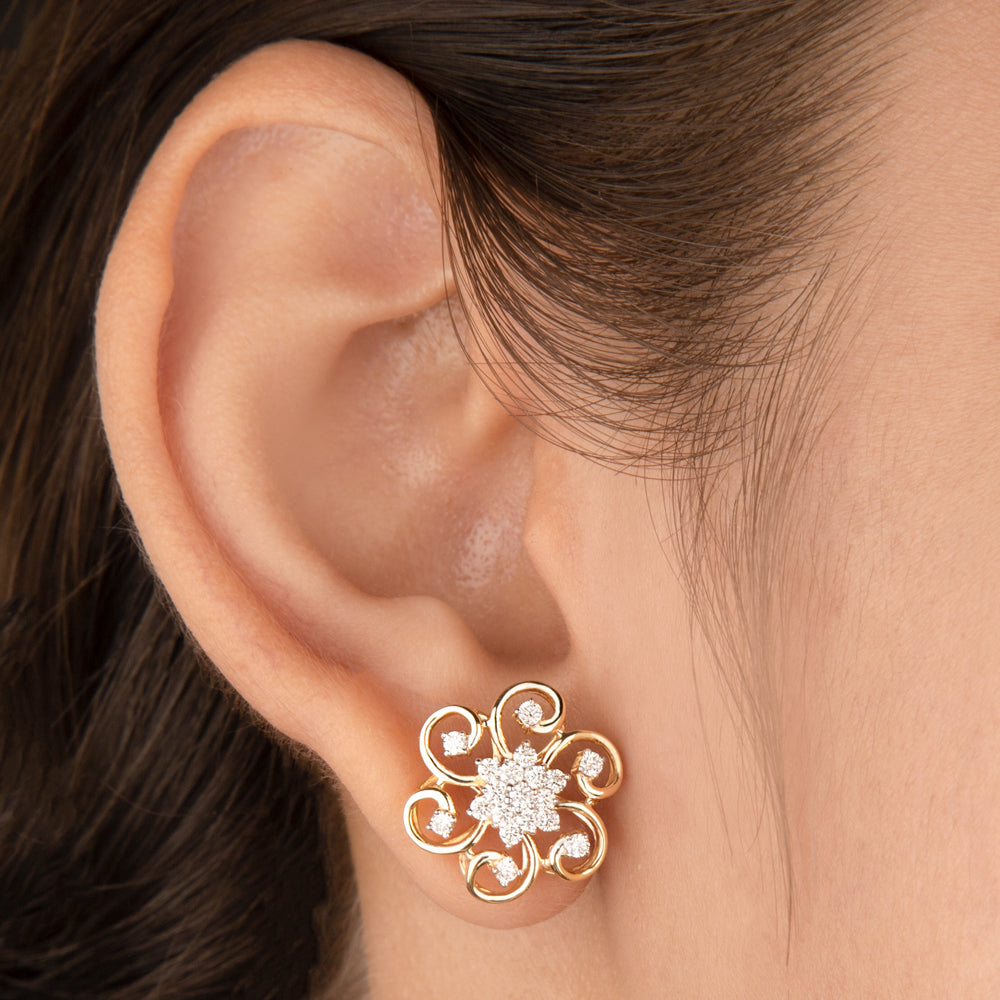 14K Yellow Gold Diamond Earrings - 0.61ct VVS-VS-HI