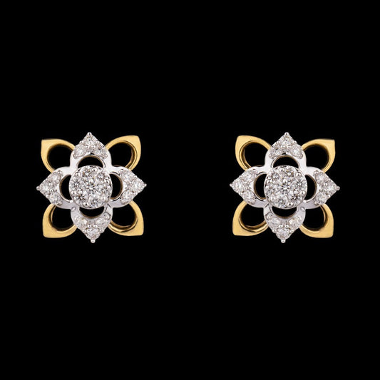 14K Yellow Gold Diamond Earrings - 0.45ct VS-GH
