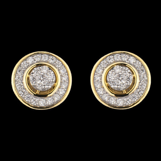 14K Yellow Gold Diamond Earrings - 0.49ct VS-SI-GH
