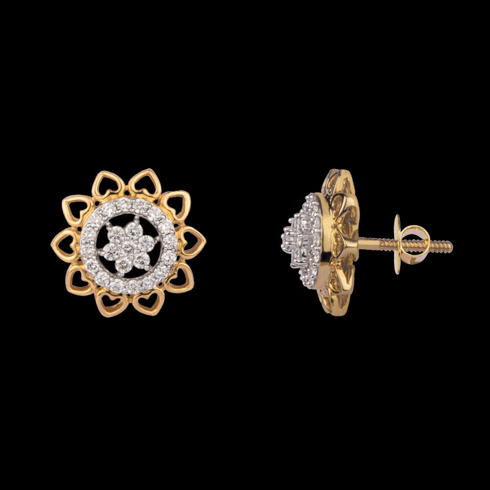 14K Rose Gold Diamond Earrings - 0.62ct VVS-VS-HI