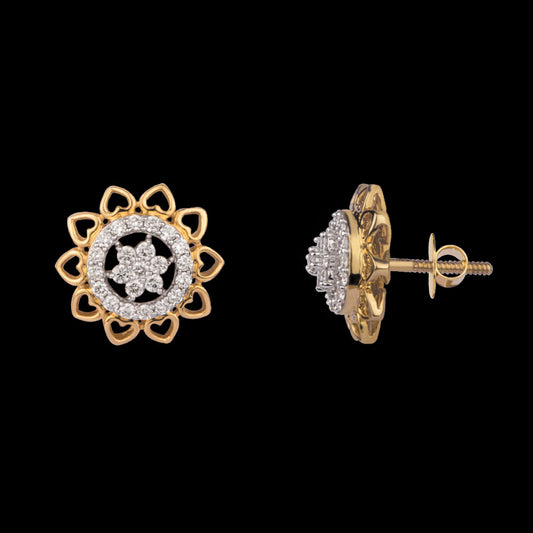 14K Rose Gold Diamond Earrings - 0.62ct VVS-VS-HI