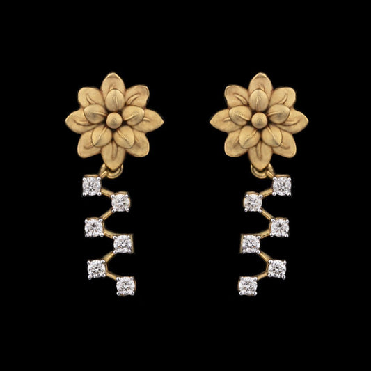 14K Yellow Gold Diamond Earrings - 0.2ct SI-IJ