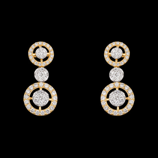 14K Yellow Gold Diamond Earrings - 1.26ct VVS-VS-GH