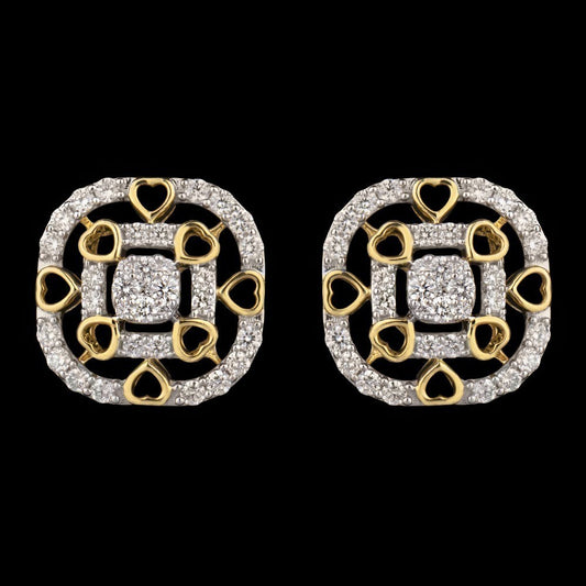 14K Yellow Gold Diamond Earrings - 0.85ct VVS-VS-GH