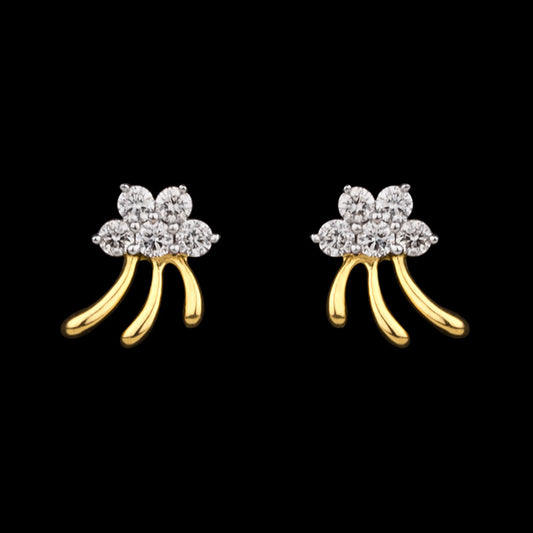 14K Yellow Gold Diamond Earrings - 0.15ct SI-IJ